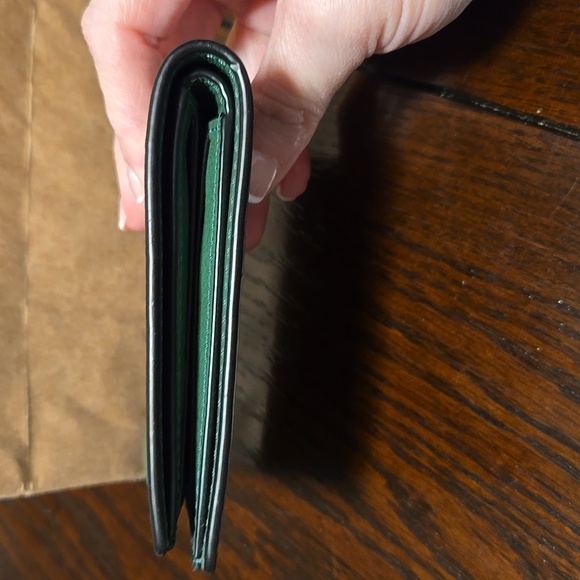 Coach Green Leather Wallet NWOT - Picture 5 of 7